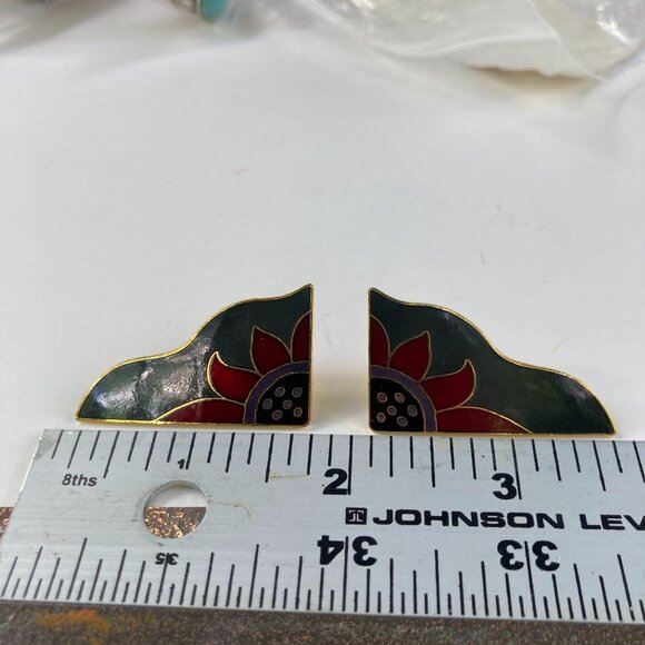 Samuel Huang colorful sun and sky post earrings - Picture 4 of 8